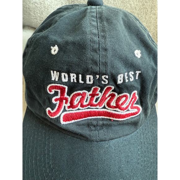 Signatures World’s Best Father Dad Hat Navy Embroidered Baseball Adjustable - Picture 2 of 4